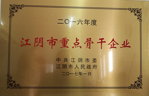 2016年江陰市重點骨干企業